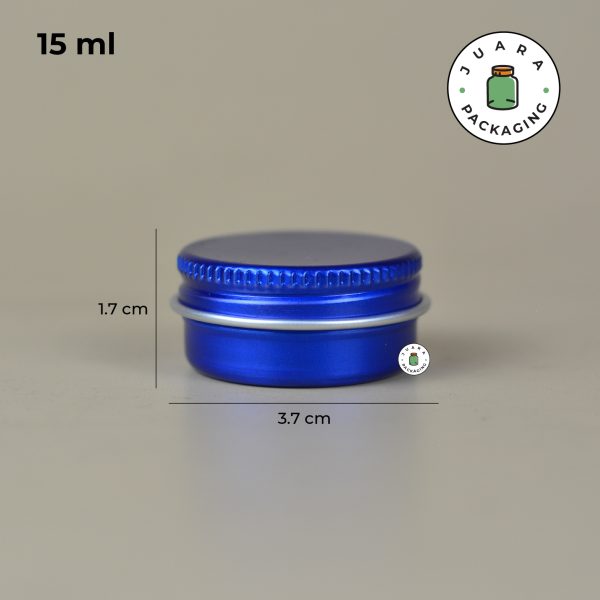 Jar Aluminium Biru Mini - 15 ml - Image 6