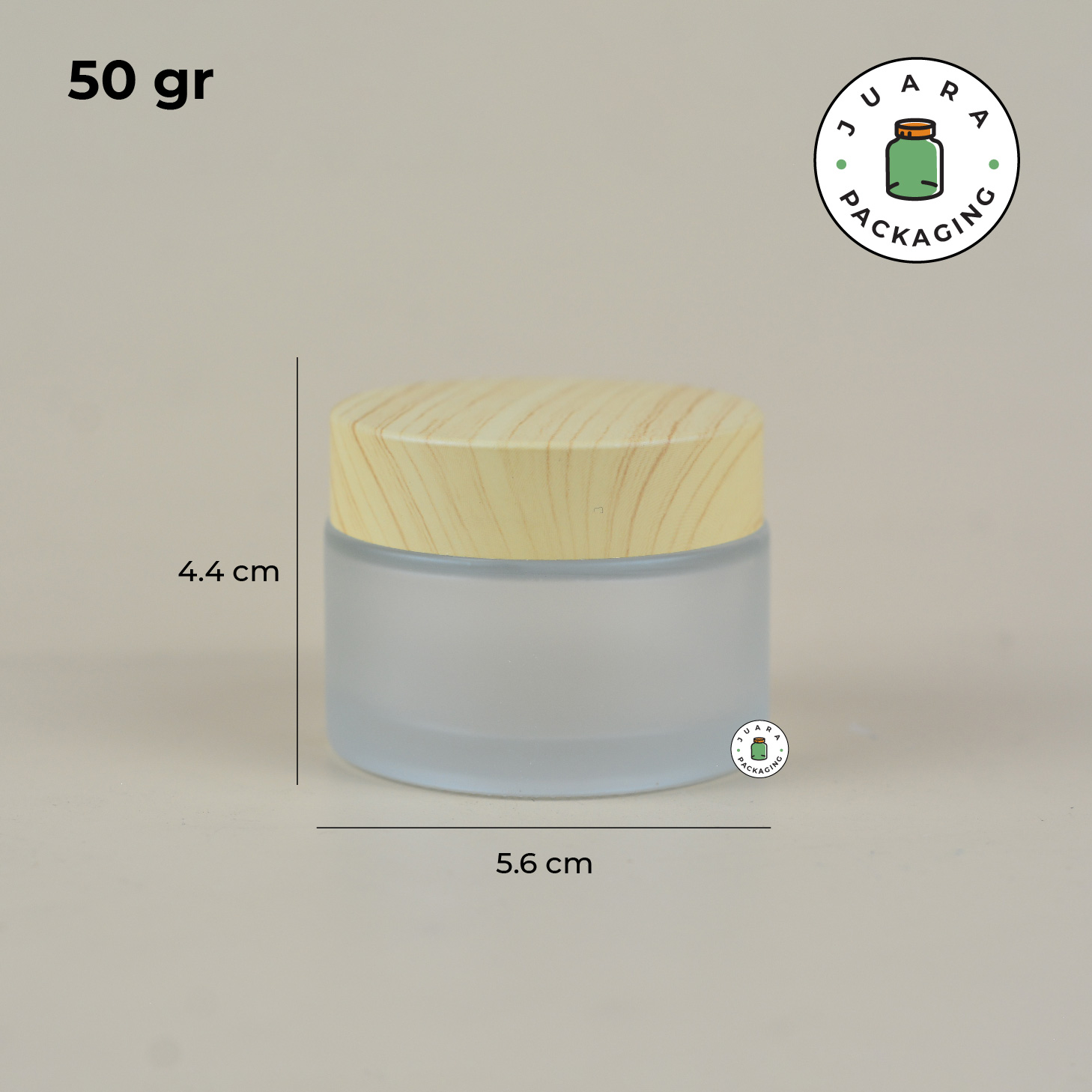 Pot Cream Kaca Tutup Kayu - 5gr 10gr 15gr 30gr 50gr 100gr - Image 7