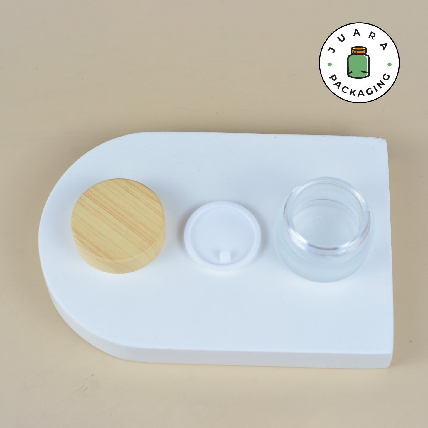 Pot Cream Kaca Tutup Kayu - 5gr 10gr 15gr 30gr 50gr 100gr - Image 4