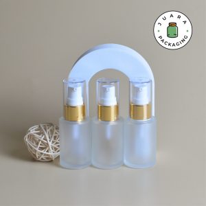 Botol Kaca Pump Leher Gold - 30 ml
