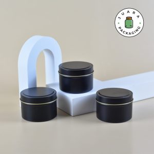 Jar Kaleng Hitam List Gold - 100 ml