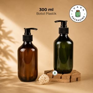 Botol Pump Plastik PET - 300 ml
