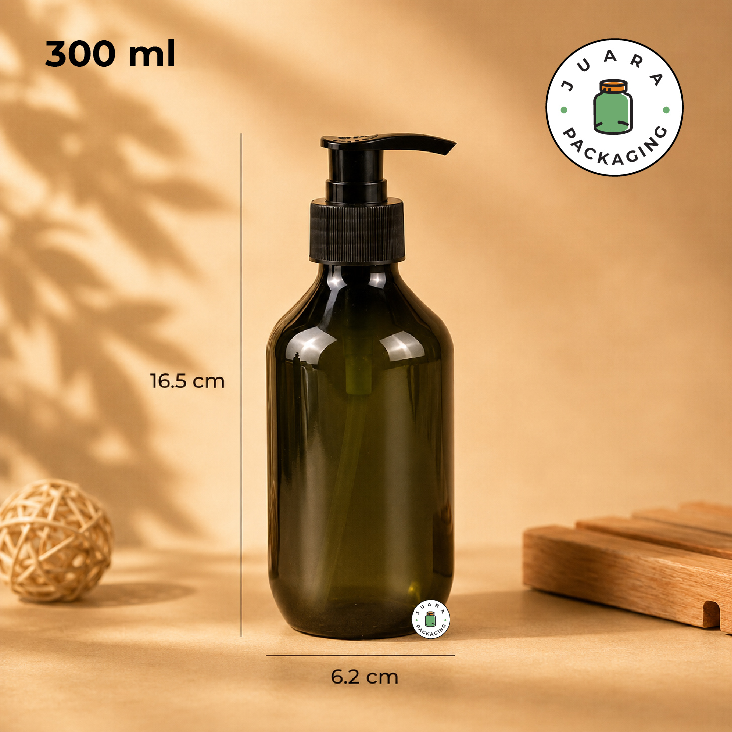 Botol Pump Plastik PET - 300 ml - Image 2