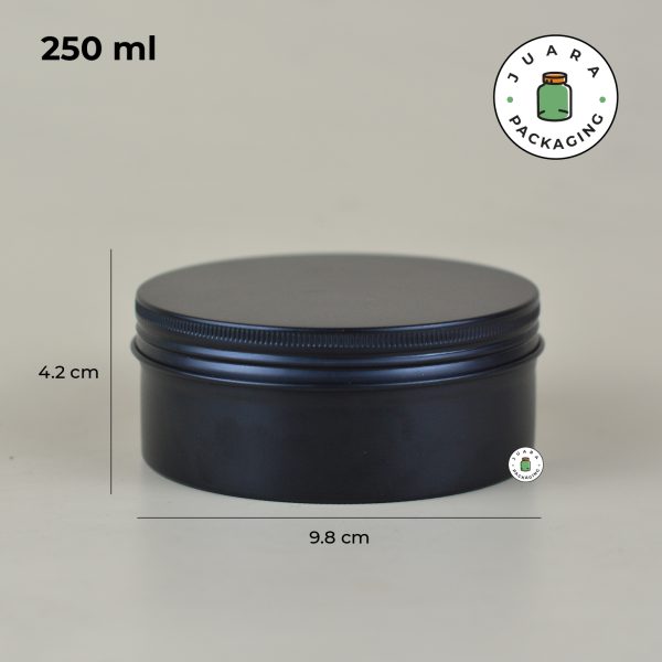 Jar Aluminium Hitam - 250 ml - Image 6