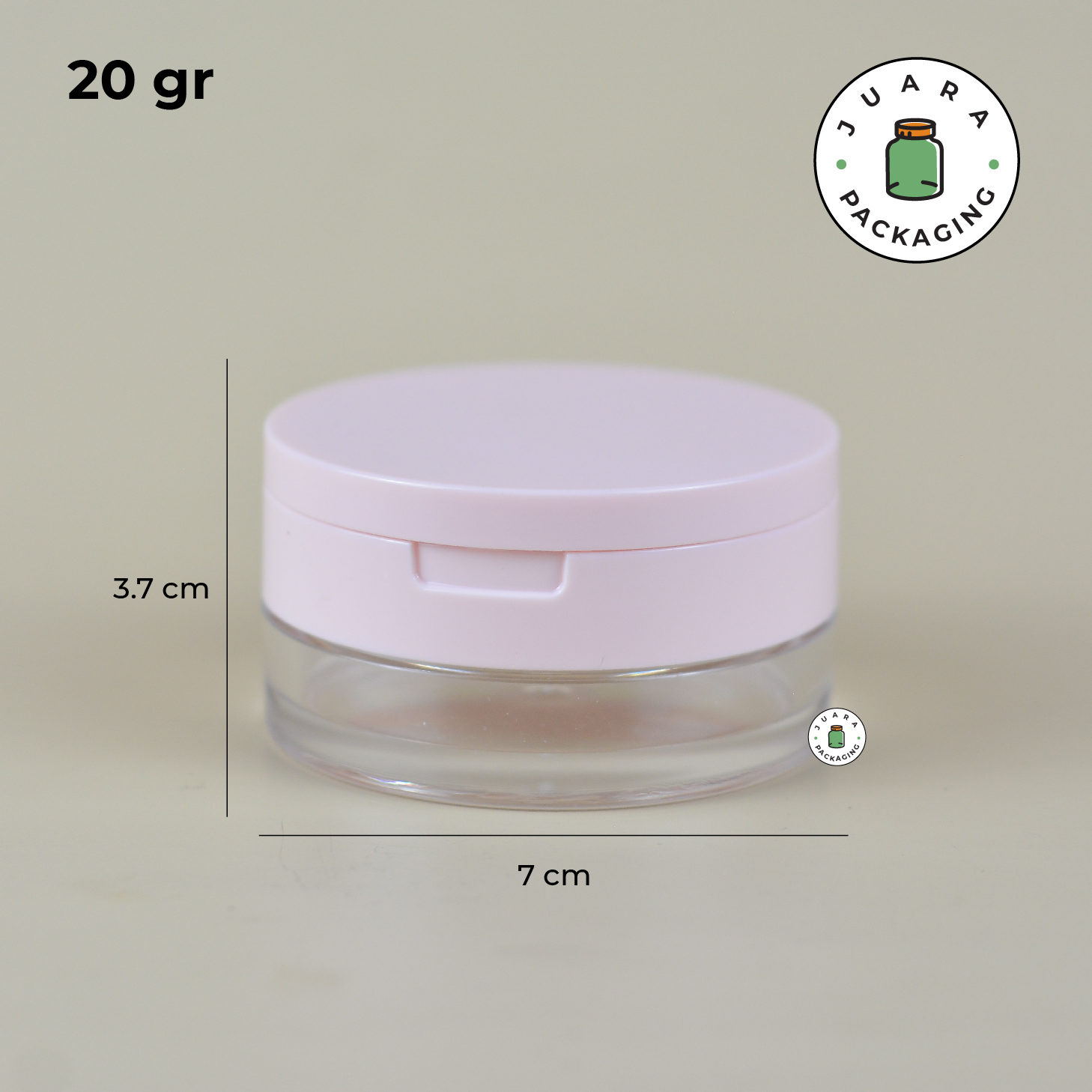 Wadah Bedak Tabur Pink - 20 gr - Image 6