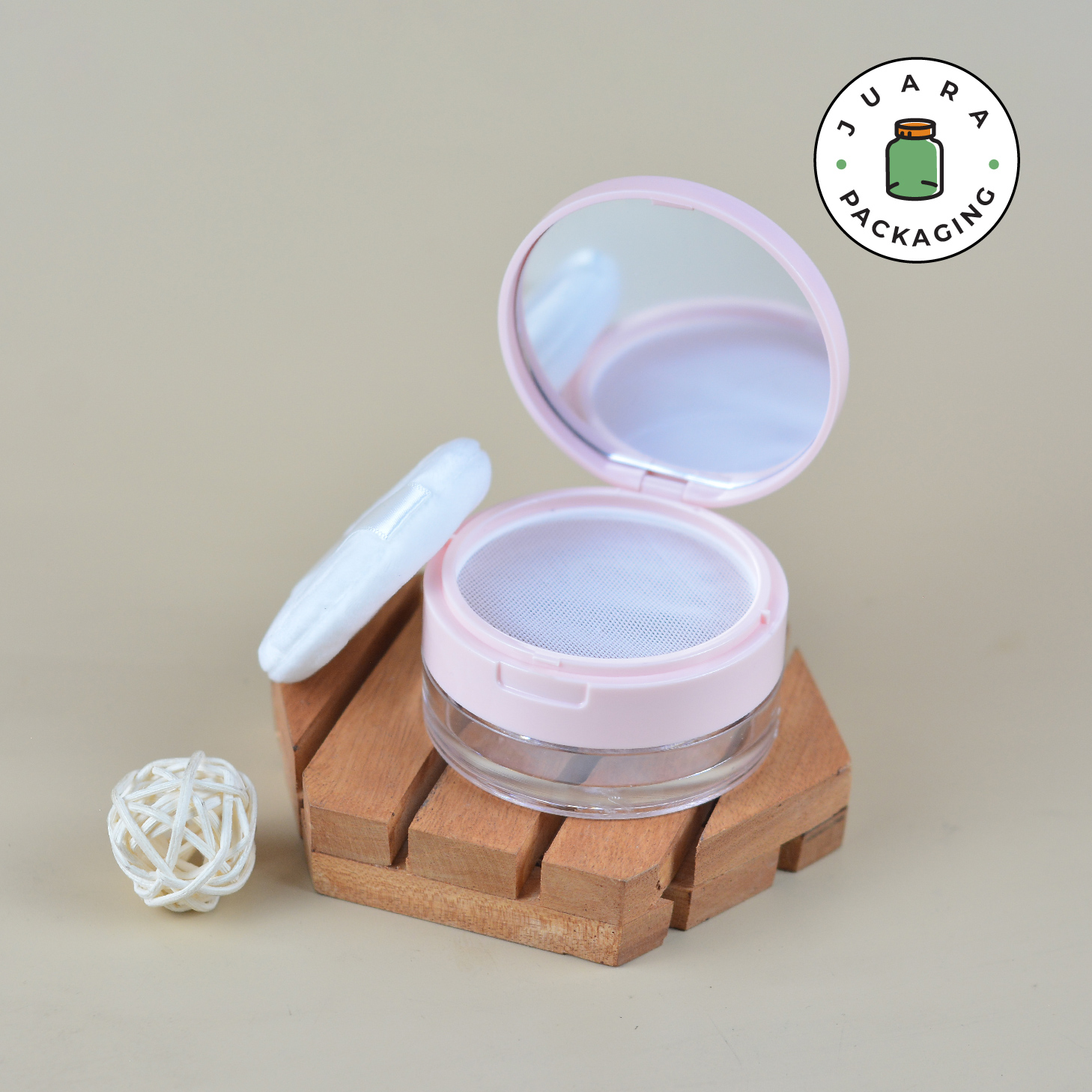 Wadah Bedak Tabur Pink - 20 gr - Image 2