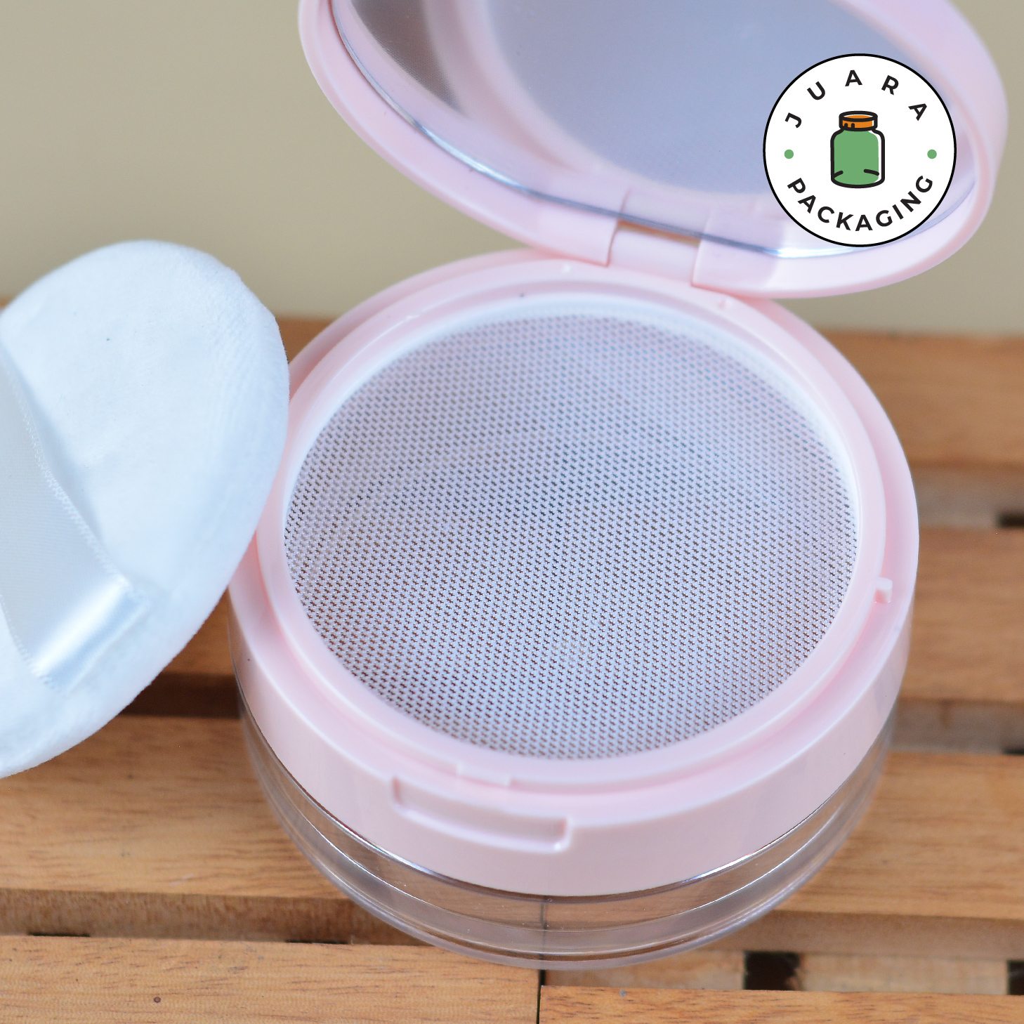 Wadah Bedak Tabur Pink - 20 gr - Image 4