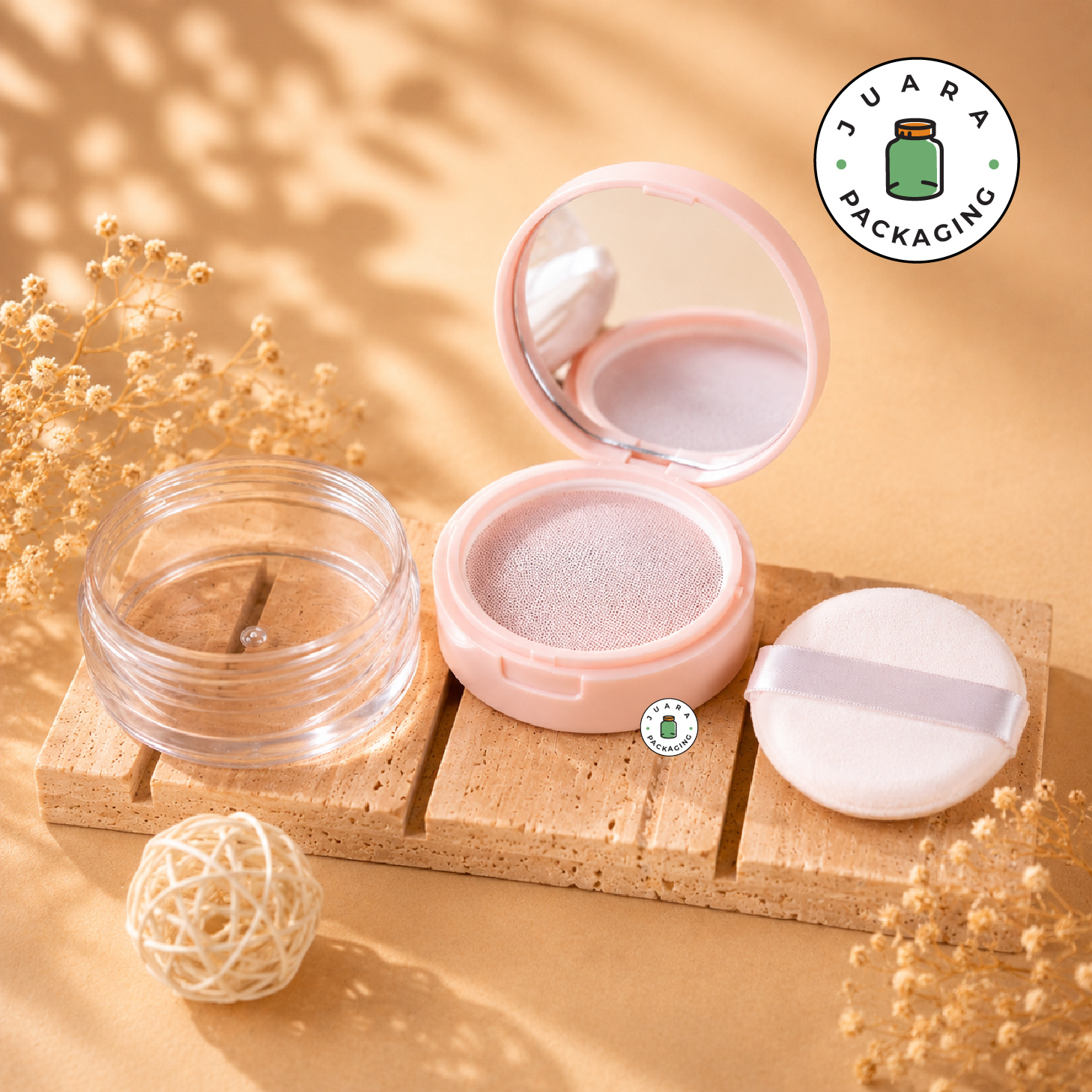 Wadah Bedak Tabur Pink - 20 gr - Image 3