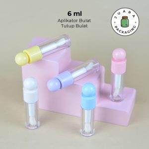 Wadah Lipcare Aplikator Bulat - 6 ml