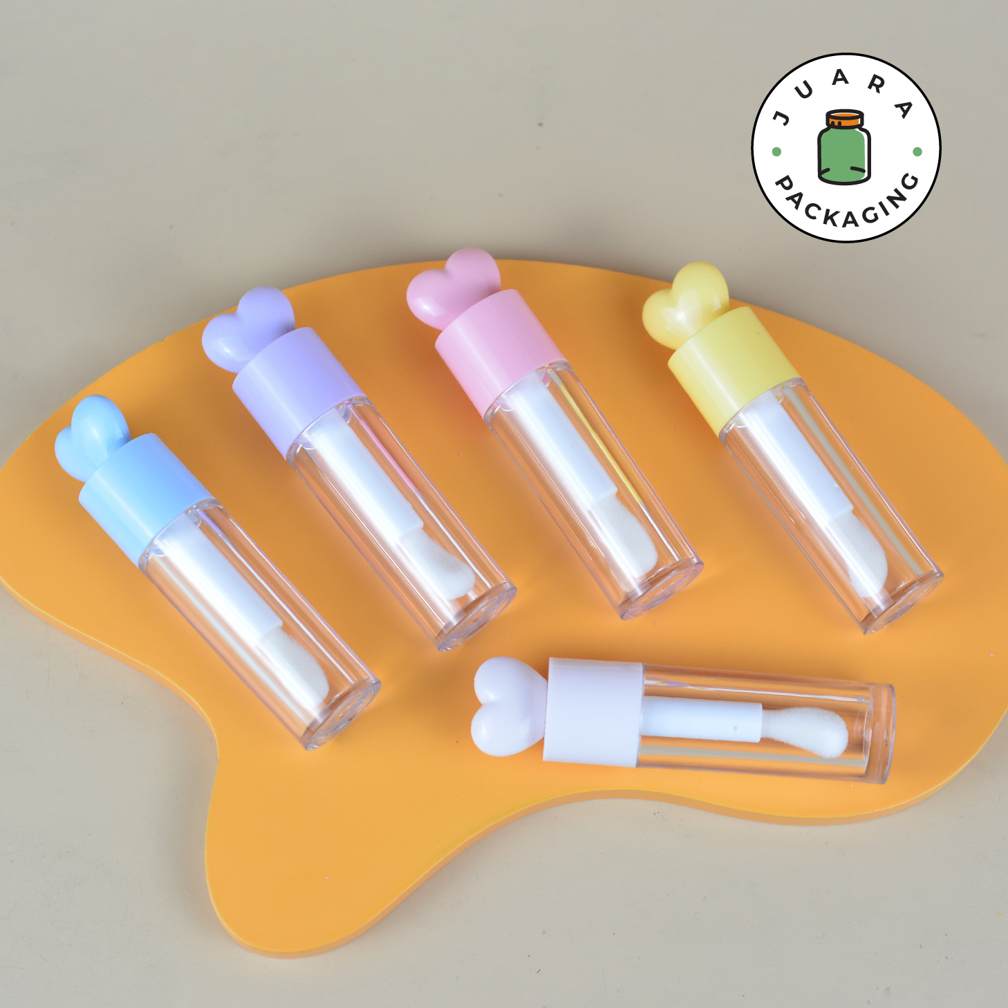 Wadah Lipcare Hati Aplikator Bulat - 6 ml - Image 3