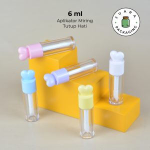 Wadah Lipcare Hati Aplikator Miring - 6 ml