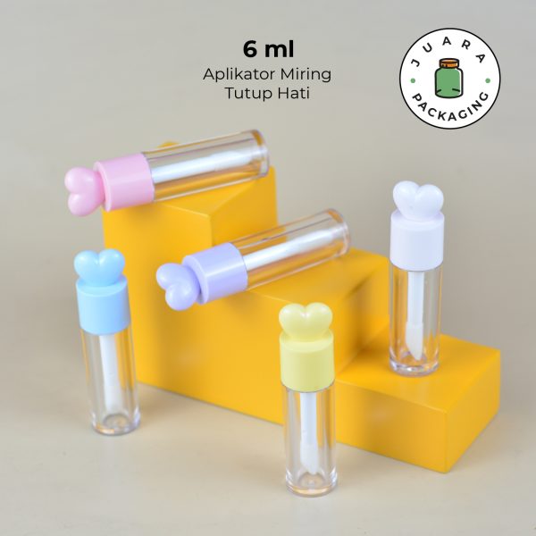Wadah Lipcare Hati Aplikator Miring - 6 ml - Image 2