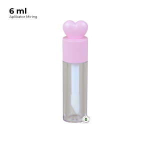 Wadah Lipcare Hati Aplikator Miring - 6 ml