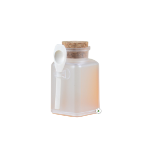 Botol Acrylic Kotak Tutup Gabus + Sendok - 100 ml 200 ml