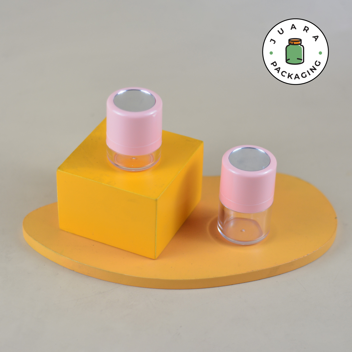 Wadah Bedak Tabur Travel Soft Pink - 5 gr 10 gr - Image 2