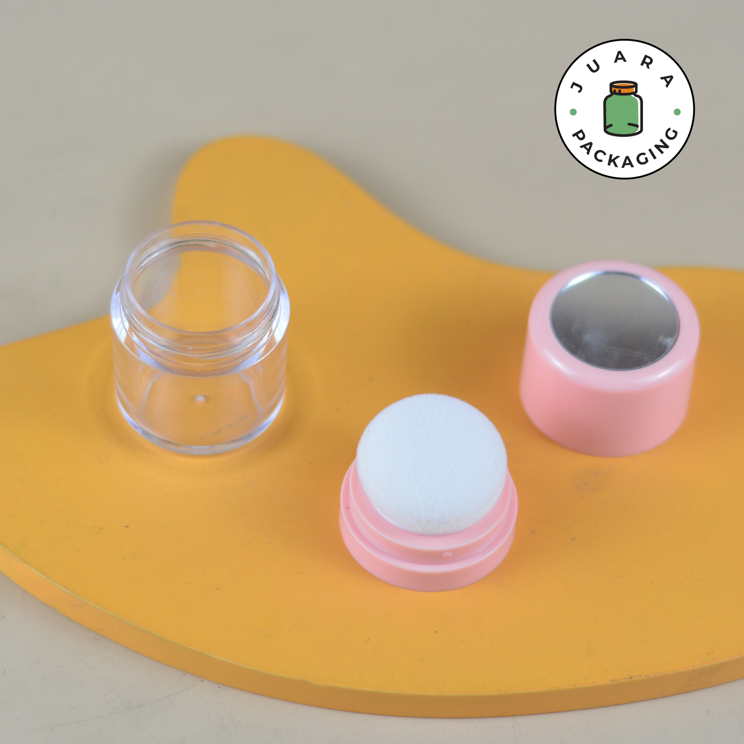 Wadah Bedak Tabur Travel Soft Pink - 5 gr 10 gr - Image 4