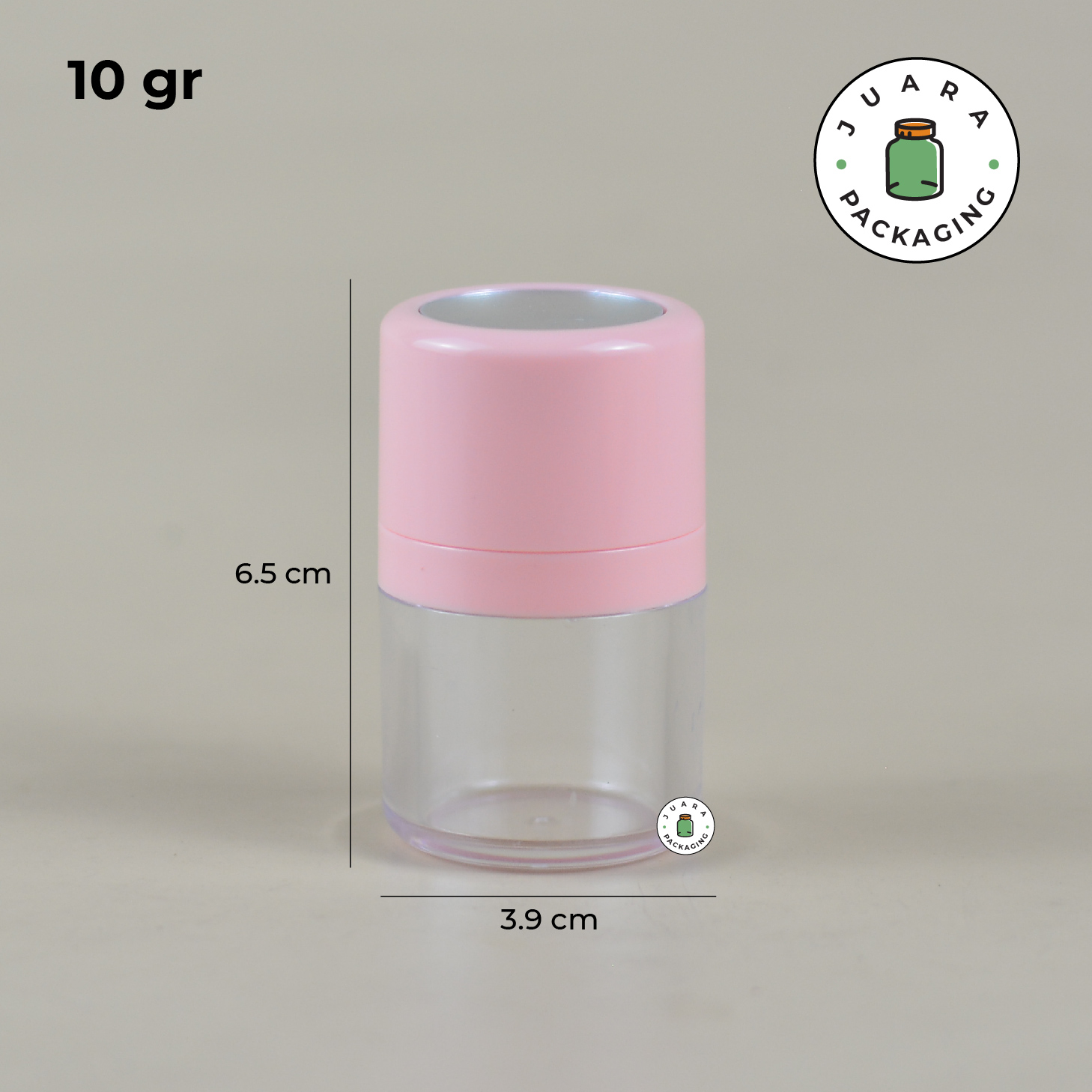 Wadah Bedak Tabur Travel Soft Pink - 5 gr 10 gr - Image 6