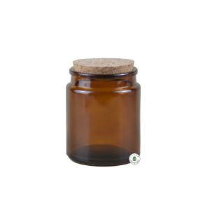 Jar Kaca Coklat Tutup Gabus - 200 ml