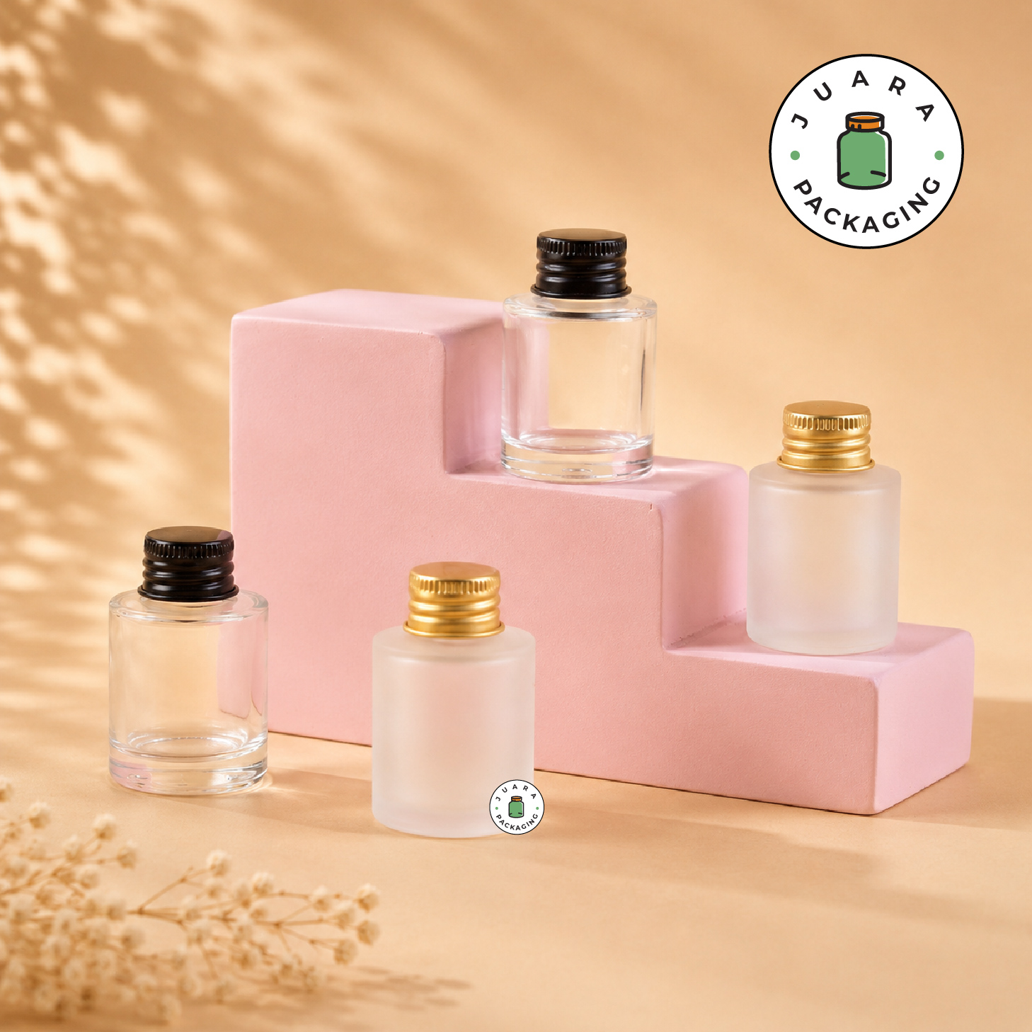 Botol Kaca Mini Bening Buram - 20 ml - Image 2