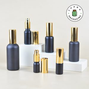 Botol Parfum Kaca Hitam Tutup Gold - 5ml 10ml 20ml 30ml 50ml 100ml