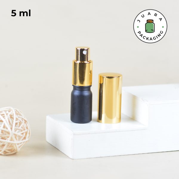 Botol Parfum Kaca Hitam Tutup Gold - 5ml 10ml 20ml 30ml 50ml 100ml - Image 11