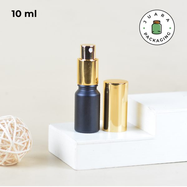 Botol Parfum Kaca Hitam Tutup Gold - 5ml 10ml 20ml 30ml 50ml 100ml - Image 12