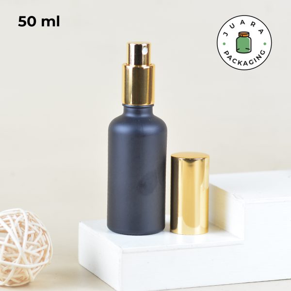 Botol Parfum Kaca Hitam Tutup Gold - 5ml 10ml 20ml 30ml 50ml 100ml - Image 14