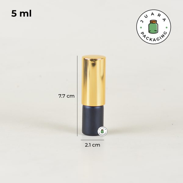 Botol Parfum Kaca Hitam Tutup Gold - 5ml 10ml 20ml 30ml 50ml 100ml - Image 5