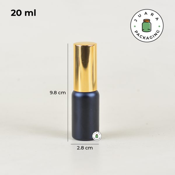 Botol Parfum Kaca Hitam Tutup Gold - 5ml 10ml 20ml 30ml 50ml 100ml - Image 7