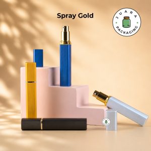 Botol Parfum Metallic Spray Gold - 10 ml