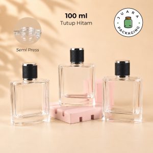 [SEMI PRESS] Botol Parfum Tutup Hitam - 100 ml