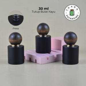[PRESS] Botol Parfum Tutup Bulat Coklat - 30 ml