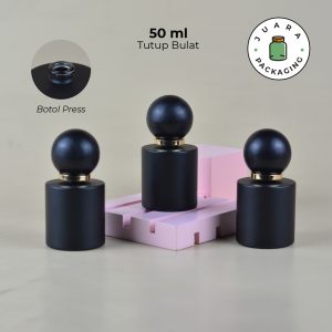 [PRESS] Botol Parfum Tutup Bolat Hitam - 30 ml