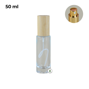 Botol Parfum Spray Gold Tutup Kayu - 50 ml