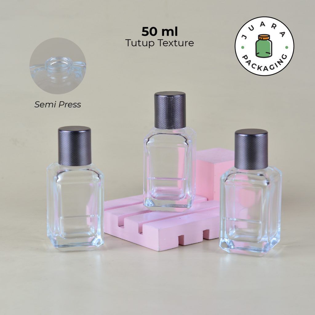 [SEMI PRESS] Botol Parfum Tutup Texture - 50 ml - Suplyer Kemasan ...
