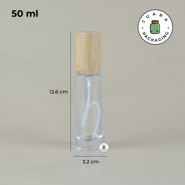 Botol Parfum Spray Silver Tutup Kayu - 50 ml - Image 6