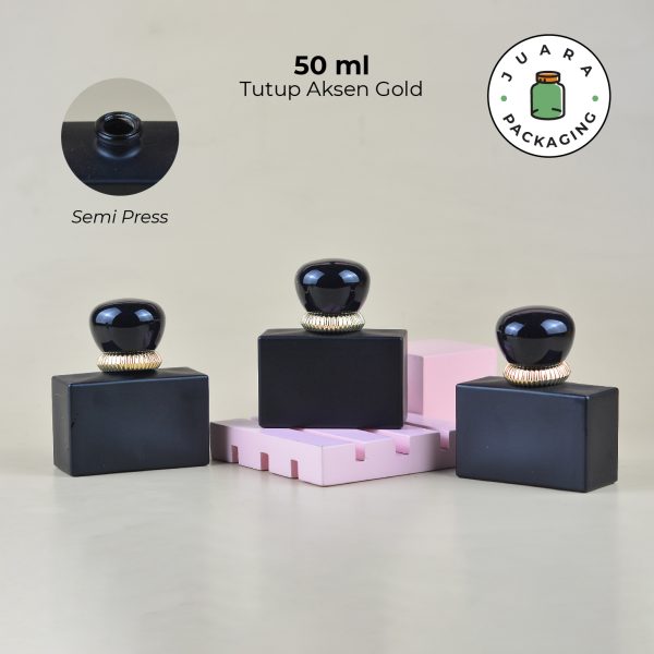 [SEMI PRESS] Botol Parfum Tutup Aksen Gold - 50 ml - Image 2