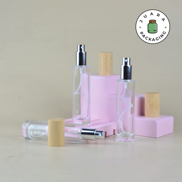 Botol Parfum Spray Silver Tutup Kayu - 70 ml - Image 4