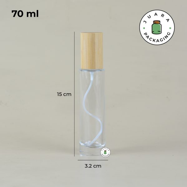 Botol Parfum Spray Silver Tutup Kayu - 70 ml - Image 6
