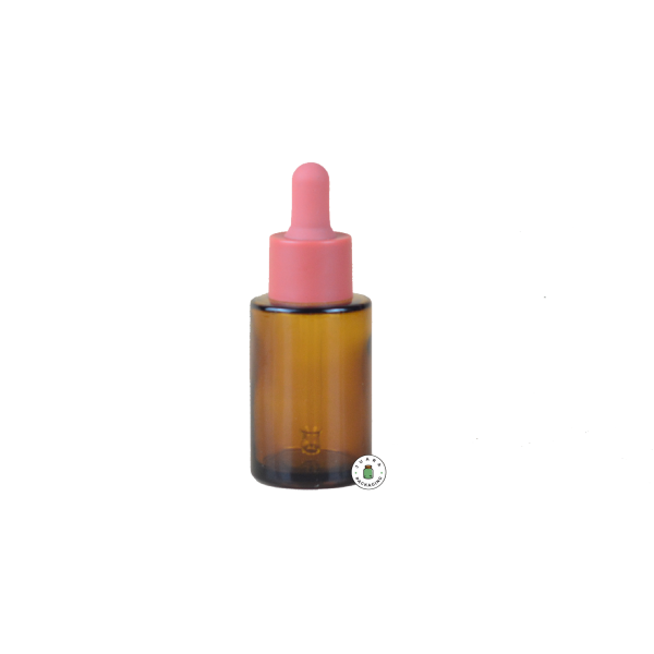 Botol Pipet Amber Karet Pink - 20ml 30ml 50ml 60ml