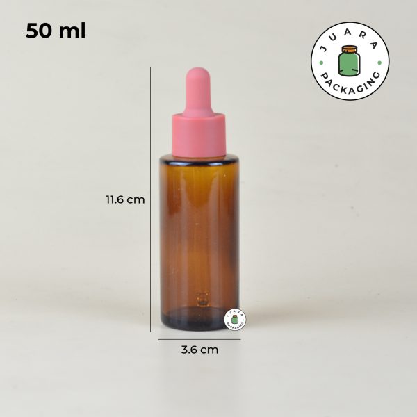 Botol Pipet Amber Karet Pink - 20ml 30ml 50ml 60ml - Image 6