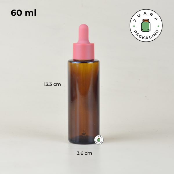 Botol Pipet Amber Karet Pink - 20ml 30ml 50ml 60ml - Image 7