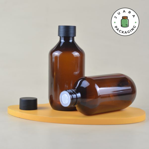 Botol Plastik Coklat Tutup Dropper - 300 ml - Image 6