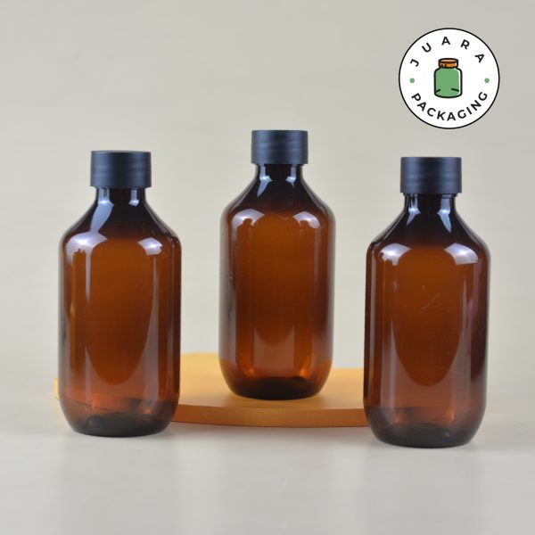 Botol Plastik Coklat Tutup Dropper - 300 ml - Image 2