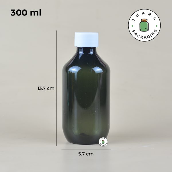 Botol Plastik Hijau Tutup Dropper - 300 ml - Image 3