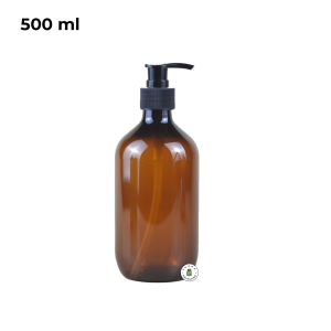 Botol Pump Plastik Coklat - 500 ml