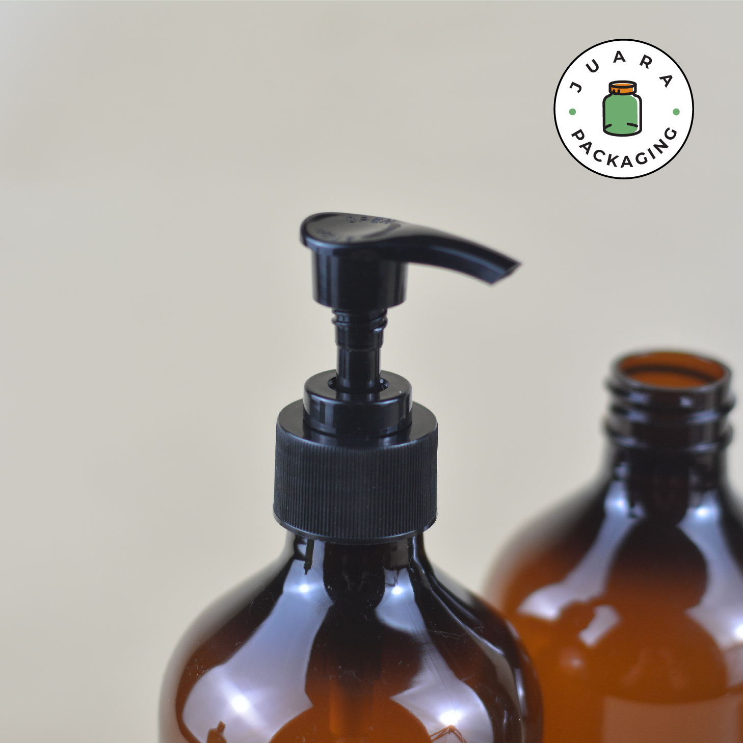 Botol Pump Plastik Coklat - 500 ml - Image 4