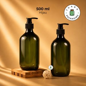 Botol Pump Plastik Hijau - 500 ml