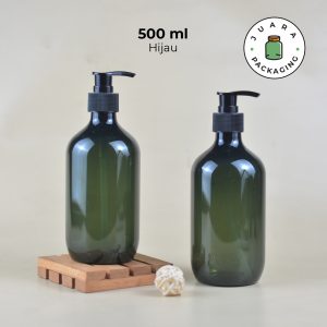 Botol Pump Plastik Hijau - 500 ml