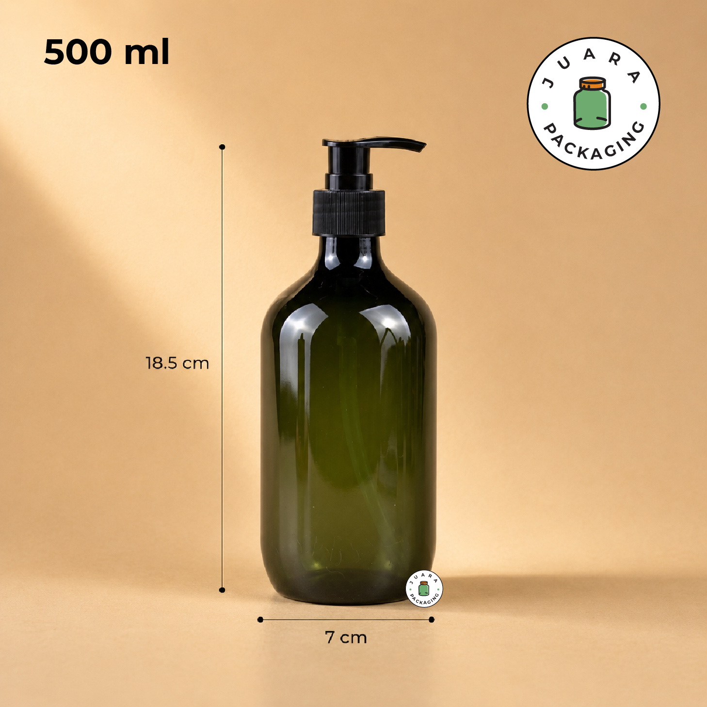 Botol Pump Plastik Hijau - 500 ml - Image 3